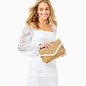 Lilly Pulitzer St. Barts Cane Clutch 🌴